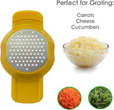 CALITEK Stacking Grater and Zester Set Stainless Steel Blades-Multicoloured