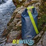 Rewind Dry Bag with Clip Fastener Adjustable up to 22L Blue