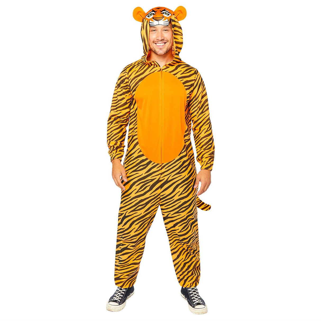 Adults Tiger Onesie with tail and ears - XXL