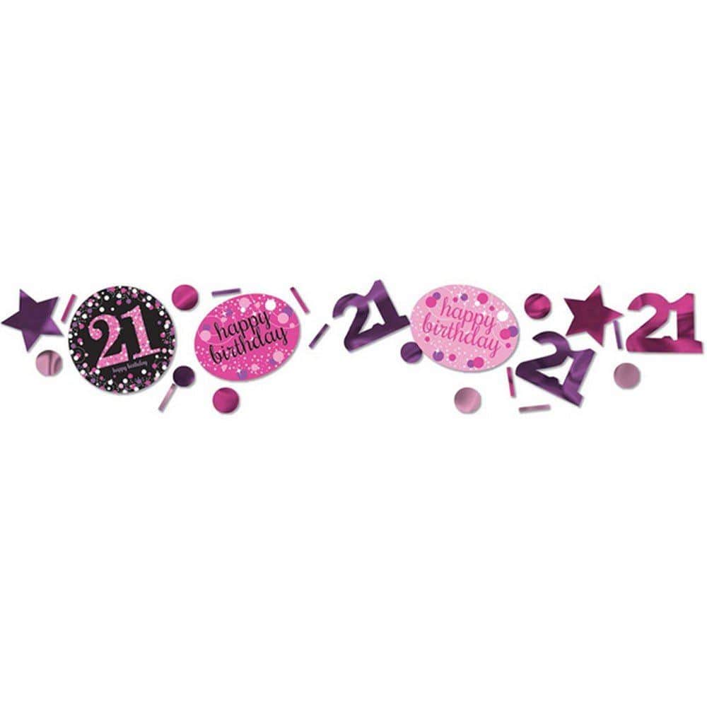 Fancy Dress 9900586 21st Birthday Pink Sparkling Confetti