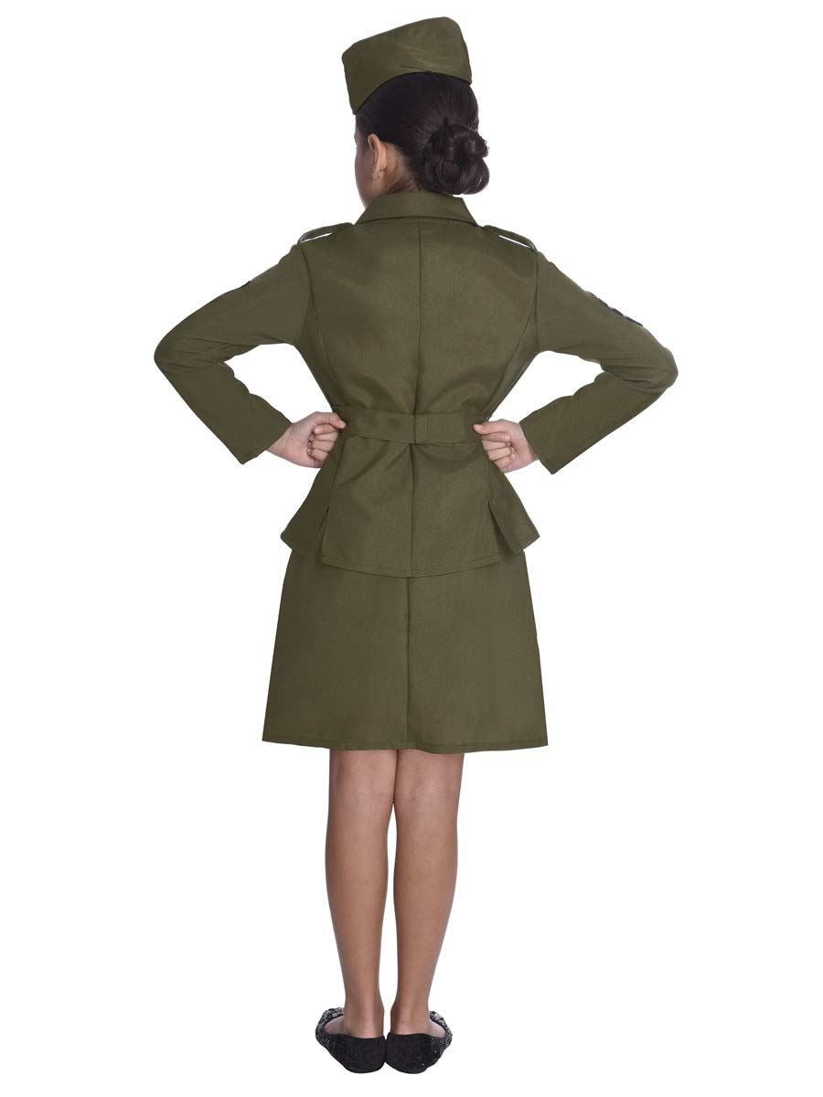 Child WW2 Army Girl Costume - 8-10 Years