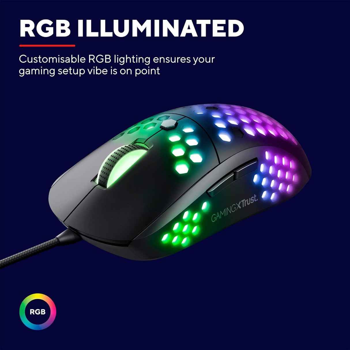 Trust GXT 960 Graphin Lightweight RGB Gaming Mouse Black