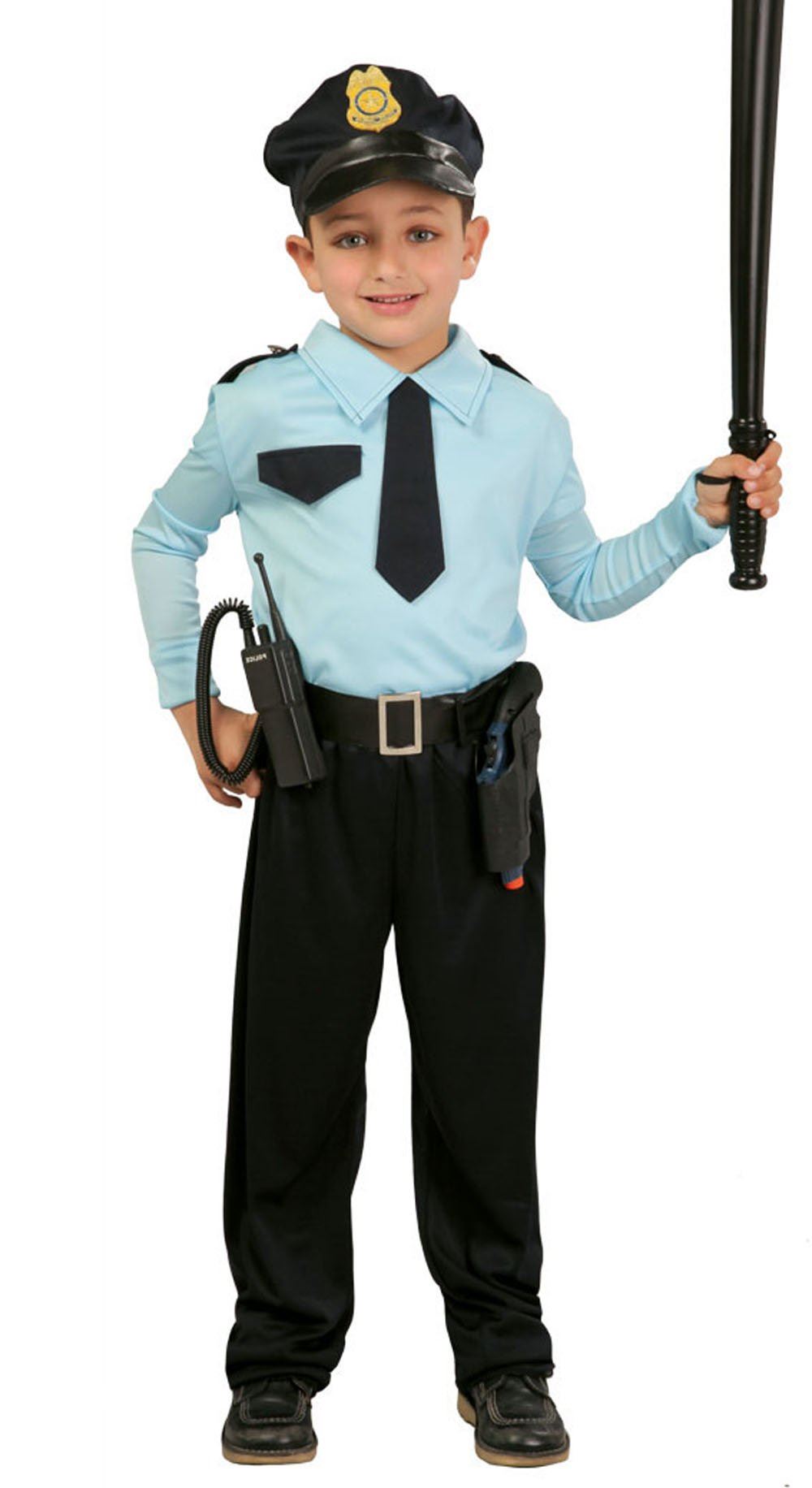 Child Police Officer American Cop Costume - 7-9 Years