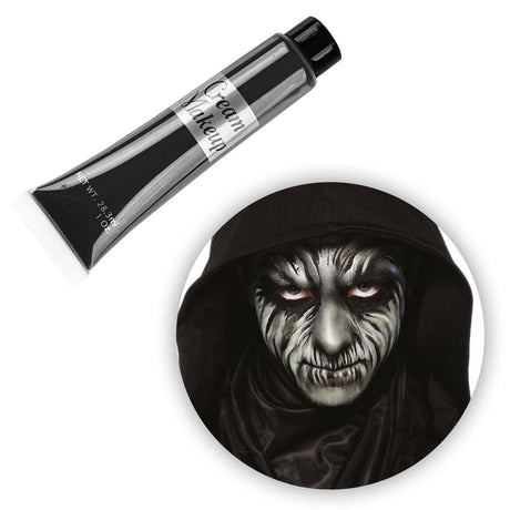 Fancy Dress 9901394 28ml Black Cream Make Up Tube Halloween Face Paints