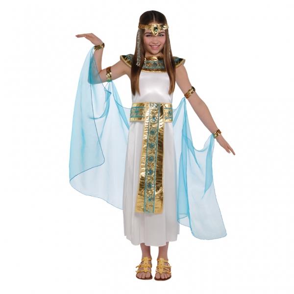 Amscan Cleopatra Costume Age 4-6 Years Includes Headdress and Collar Gold White