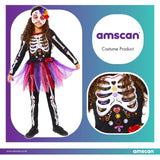 Girls Mexican Day of the Dead Costume - 10-12 Years