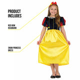 Girls Fairytale Snow White Girls Fancy Dress Costume - S