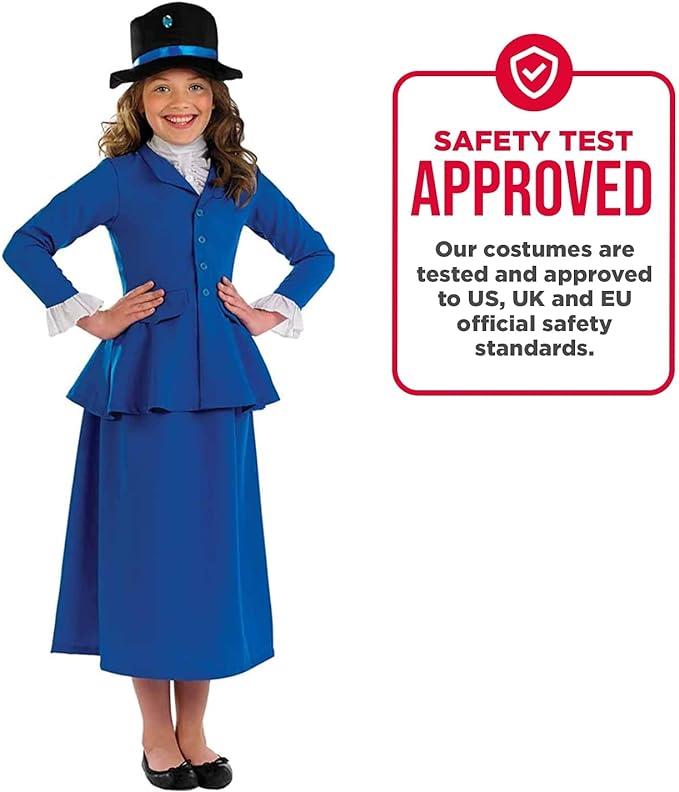 Child Mary Poppins Girl's Fancy Dress Costume - 8-10 Years