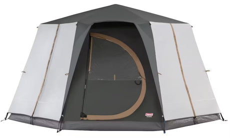 Cortes Octagon 8 Person Famiy Camping Tent 360 Panoramic View Grey