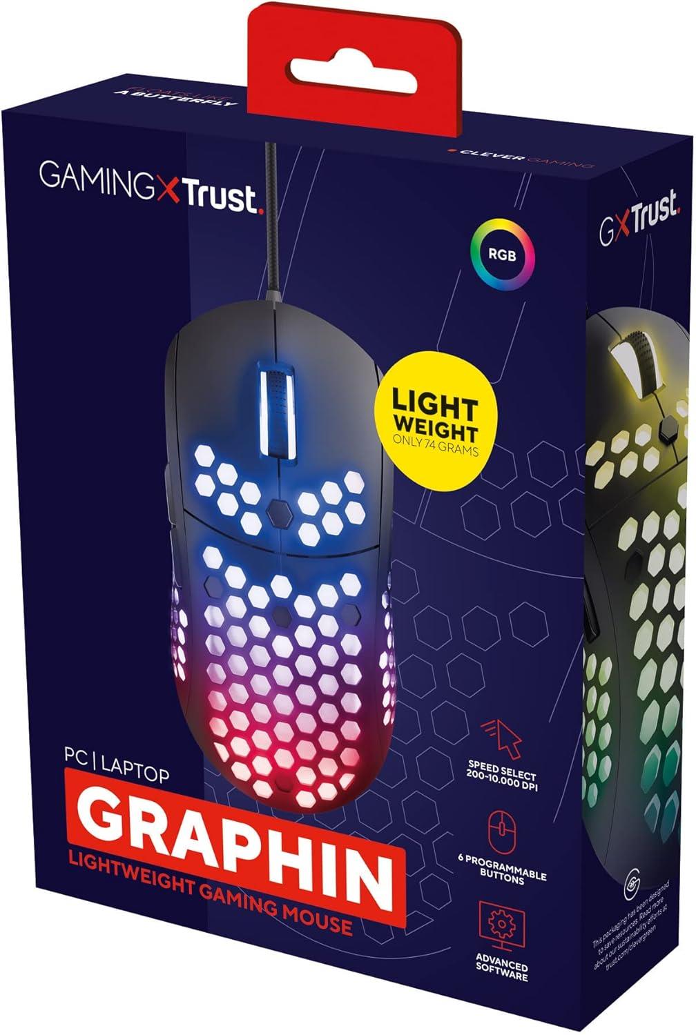 Trust GXT 960 Graphin Lightweight RGB Gaming Mouse Black