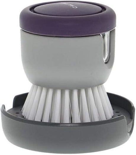 Calitek Detergent Dispensing Brush with Free-Standing Holder Grey Purple