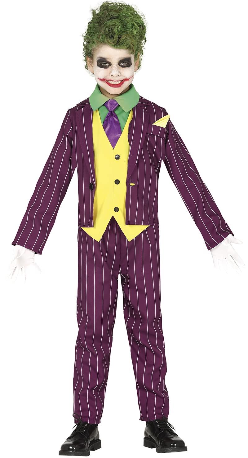 Child Crazy Villain Joker Inspired Costume - 7-9 Years