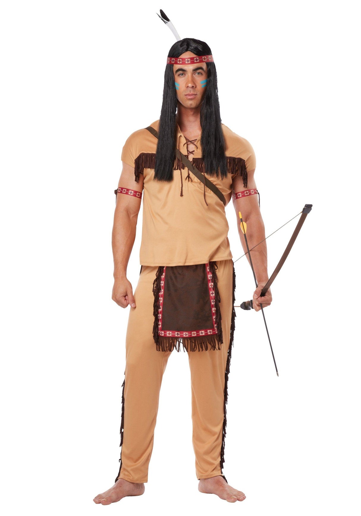 Men's Native American Brave Indian Noble Warrior Costume - XL