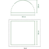 Coleman Event Dome L Shelter 3.65m with  4 Screen Walls and  2 Doors