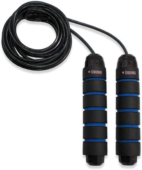 UBUNG Skipping Rope Fitness Jump Rope with Tangle Free  Adjustable Length with Foam Handles Blue