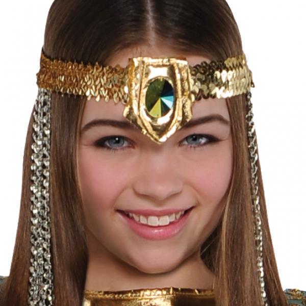 Amscan Cleopatra Costume Age 4-6 Years Includes Headdress and Collar Gold White