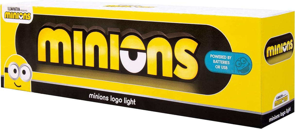 Officially Licensed Minions Logo Bedroom Light USB or Battery Powered