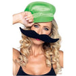 Womens Fancy Dress A196322126 Leg Avenue Side Kick Luigi Adult Plumber Lime Green Hat