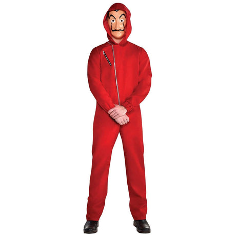 Fancy Dress 9907086 Adult Money Heist Jumpsuit Costume - XL