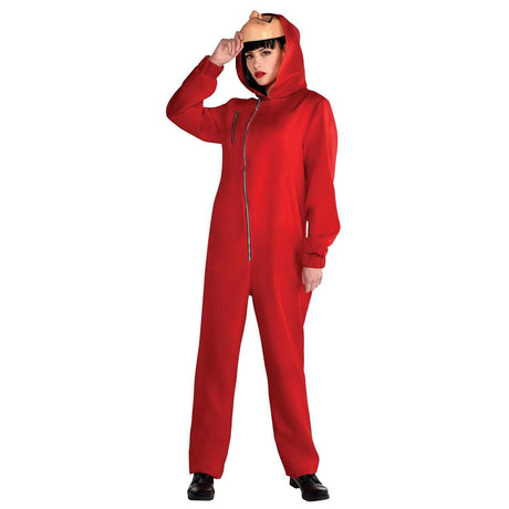 Fancy Dress 9907086 Adult Money Heist Jumpsuit Costume - XL