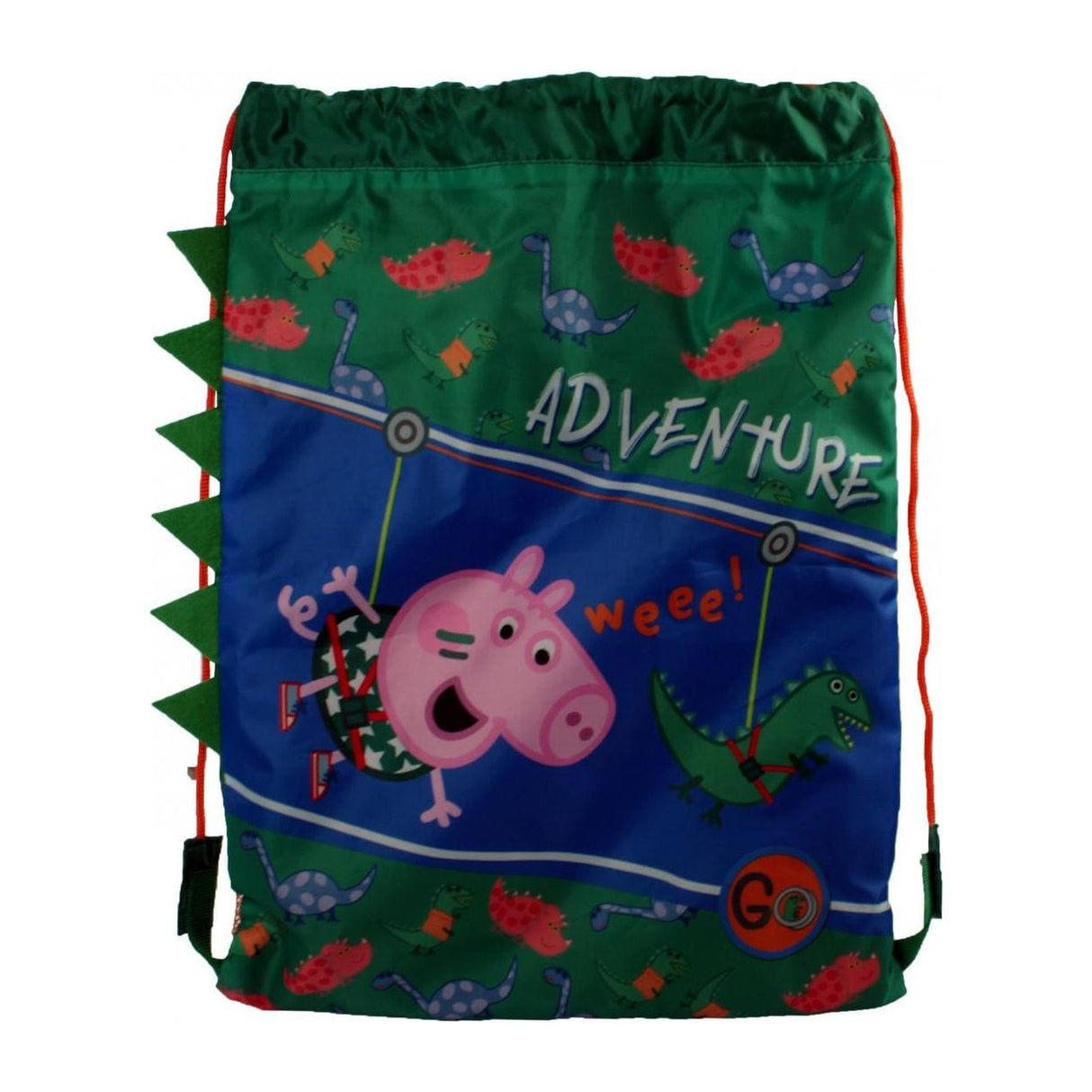 Kids Fancy Dress PEPPAGEORGE-01836 Peppa Pig George Go Adventure Dino Drawstring PE Bag