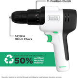 CLICKK Home Store REVHD12C-GB Black & Decker Reviva REVDD12C-GB Cordless Hammer Drill Driver 12v