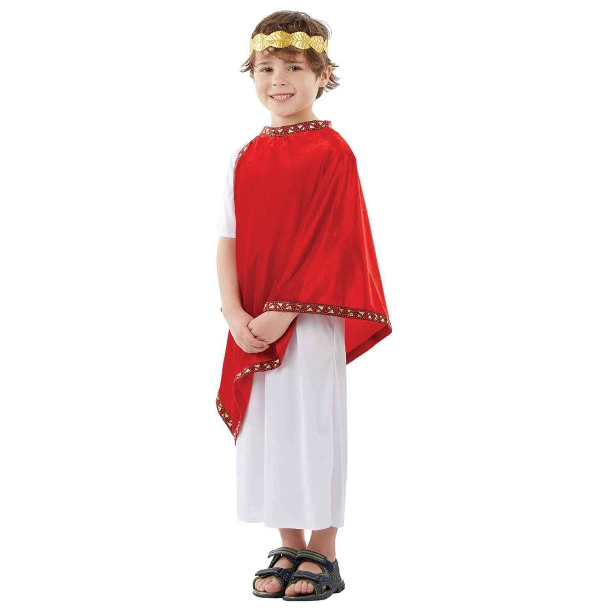 Boys Fancy Dress 4455-200S Boys Roman Caesar Ancient Greek Toga Costume - S