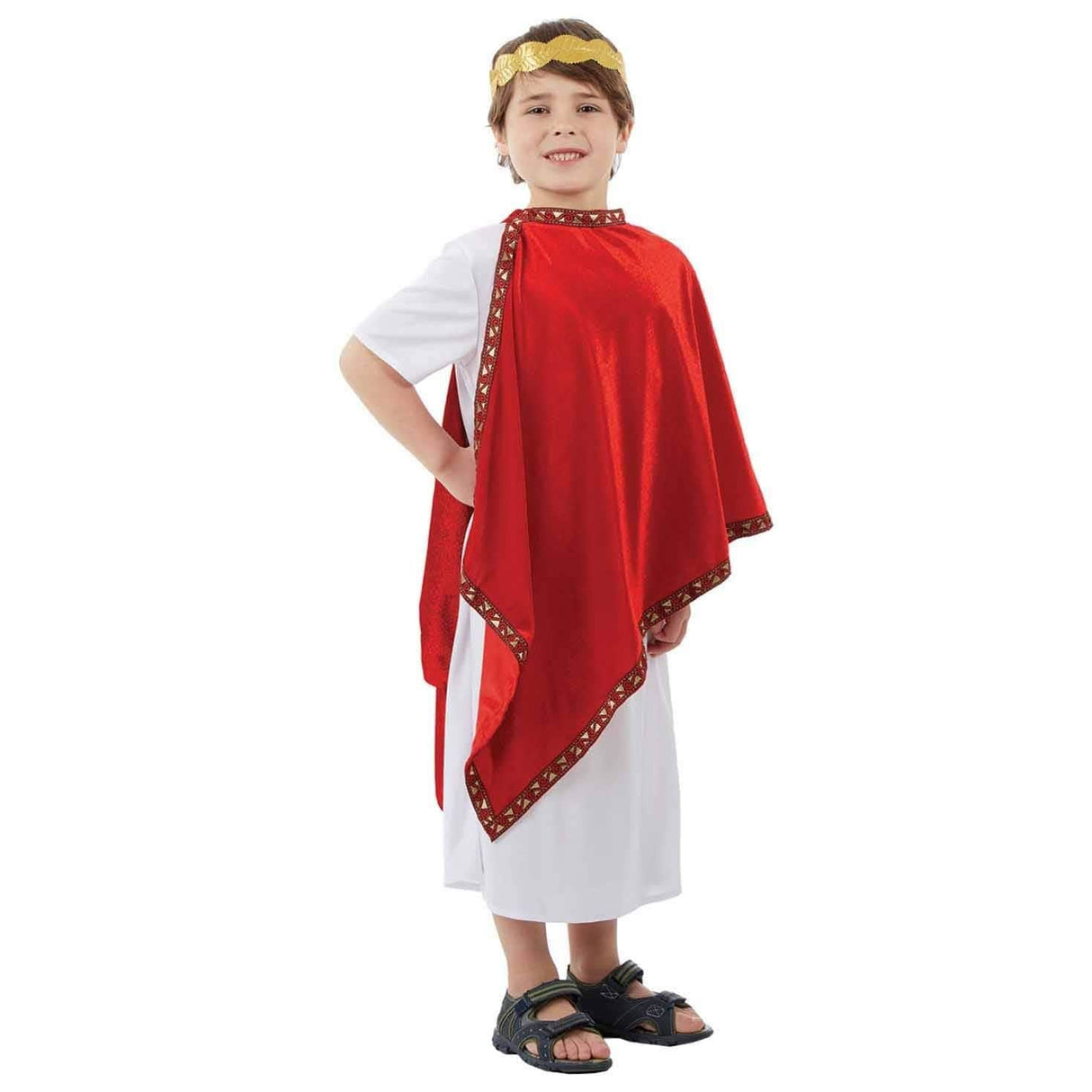 Boys Fancy Dress 4455-200S Boys Roman Caesar Ancient Greek Toga Costume - S