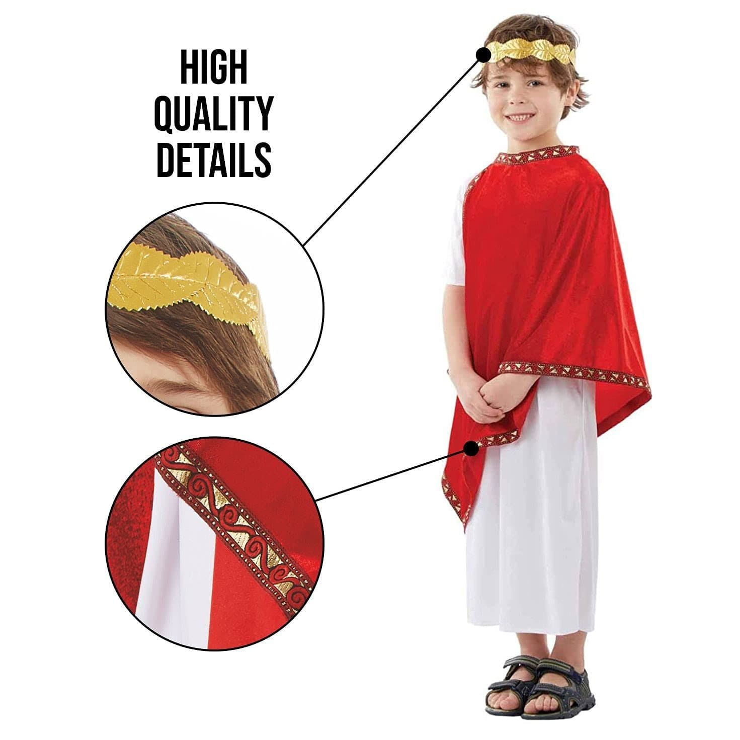 Boys Roman Caesar Ancient Greek Toga Costume S CLICKK Home Store