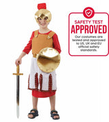 Boys Fancy Dress 4454-400L Boys Roman Soldier Ancient Warrior Gladiator Costume - L