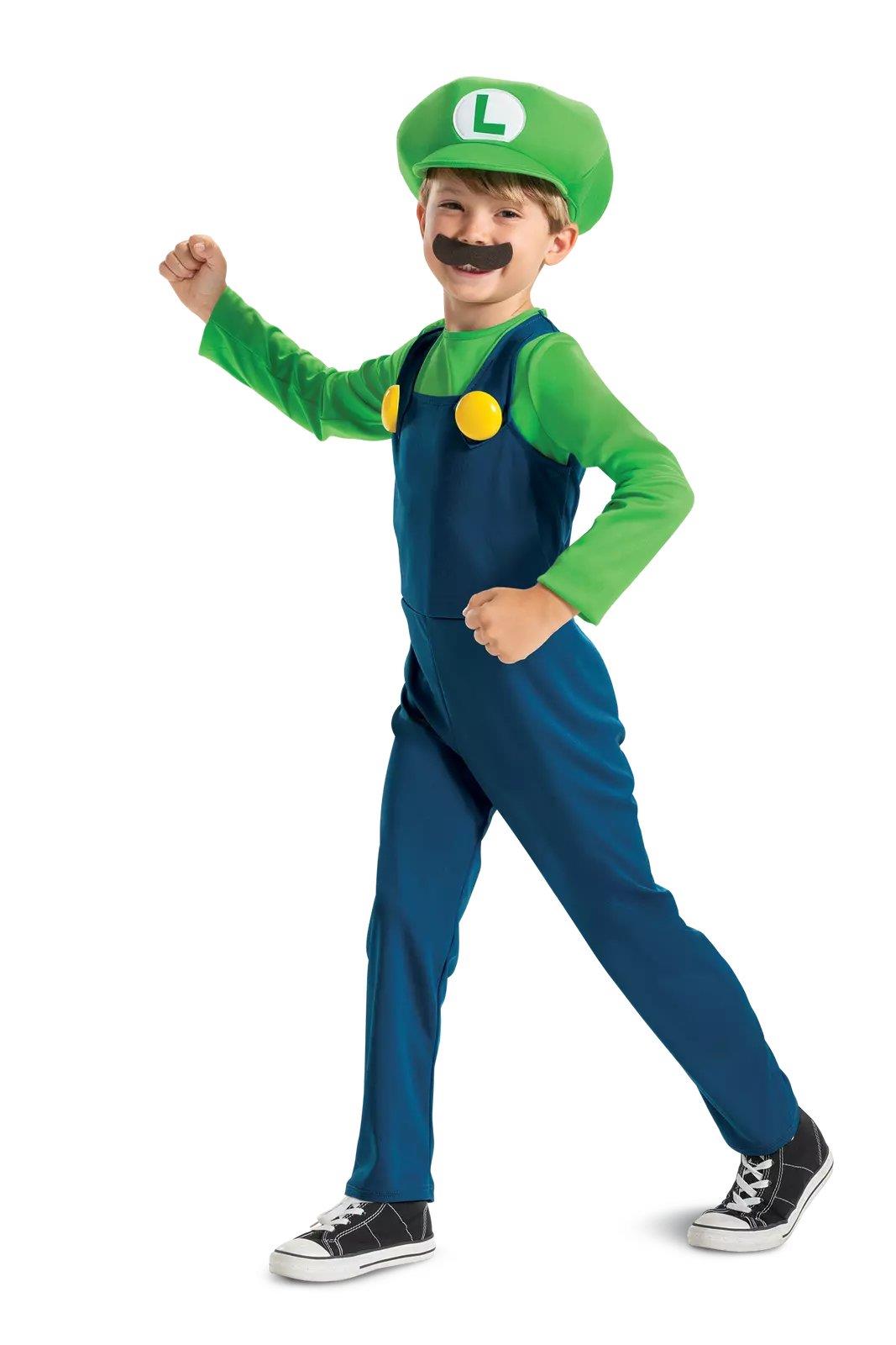 Child Luigi Super Mario Inspired Costume - 4-6 Years