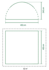 Coleman Event Dome XL Shelter 4.5m with  4 Screen Walls and  2 Doors