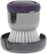 Calitek Detergent Dispensing Brush with Free-Standing Holder Grey Purple