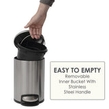 Calitek CAL037 CALITEK Bathroom Pedal Bin -  3 Litre