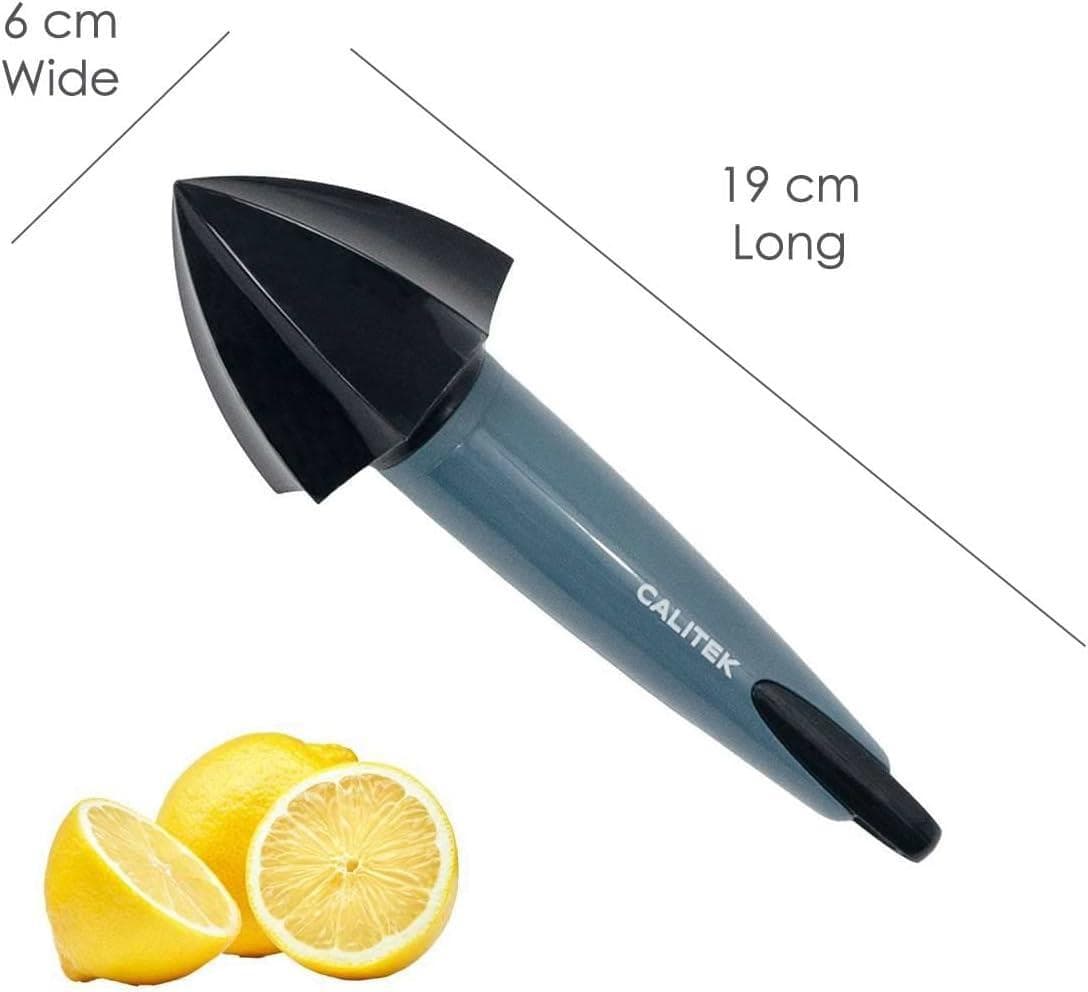 CLICKK Home Store CAL162 CALITEK Lemon Reamer Squeezer Manual Citrus Juicer Tool with Ergonomic Handle Blue