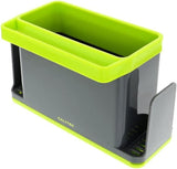 CLICKK Home Store CAL138 CALITEK Sink Caddy Washing Up Organiser for Sponge Brush Storage Tidy with Removable Drip Tray Green