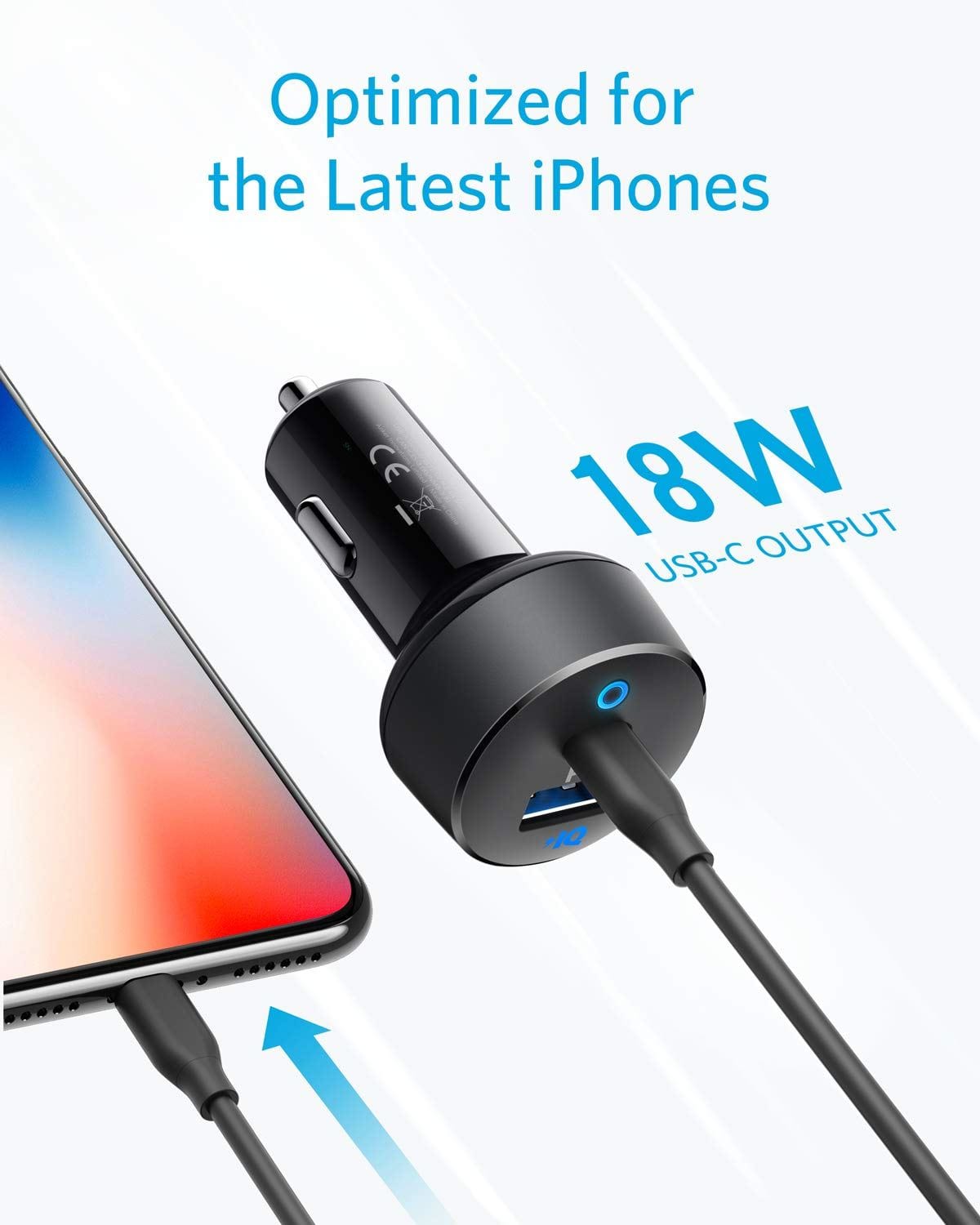 Anker A2721GF1 Anker Powerdrive Car Charger PD+2 USB-C