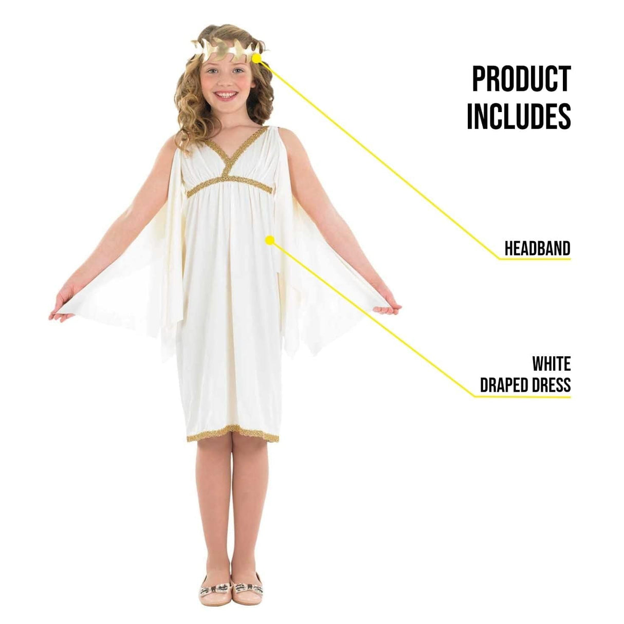 Kids Fancy Dress 2967-200S Child Cleopatra Girl Egyption Fancy Dress Costume - S