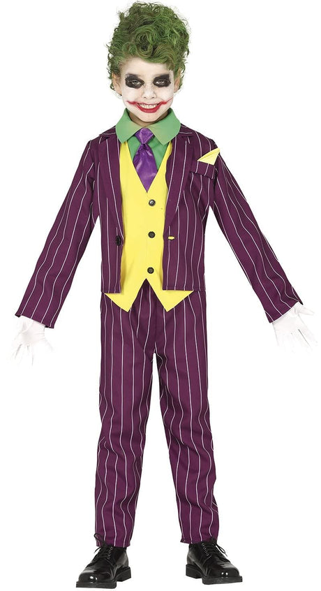 Fancy Dress 83457 Child Crazy Villain Joker Inspired Costume