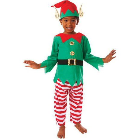 Kids Fancy Dress 995057 Child Elf Christmas Fancy Dress Costume - 3-5 Years