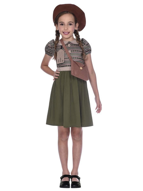 Kids Fancy Dress 9906480 Child Girls Evacuee Girl Costume - 6-8 Years