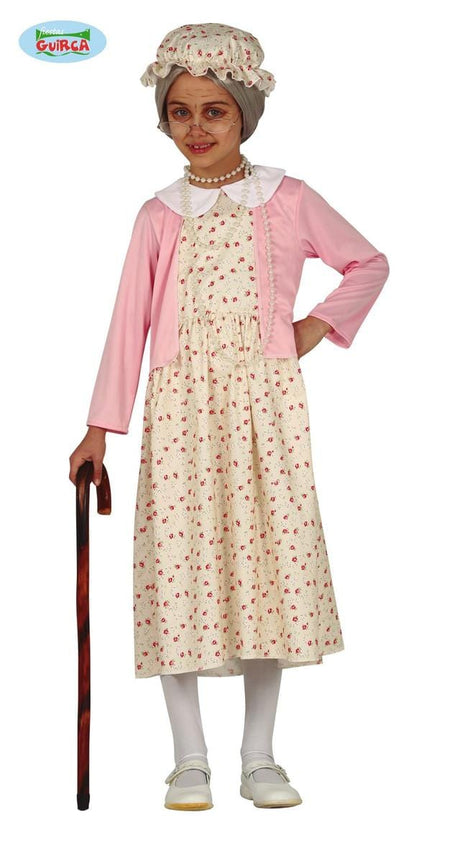 Kids Fancy Dress 83728 Child Granny Old Woman Costume - 3-4 Years