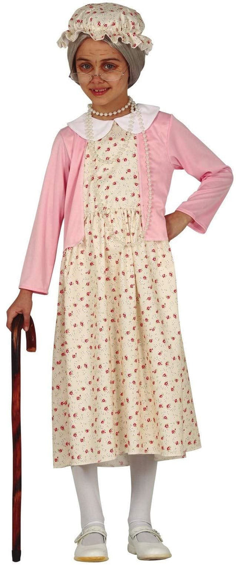 Kids Fancy Dress 83729 Child Granny Old Woman Costume - 5-6 Years