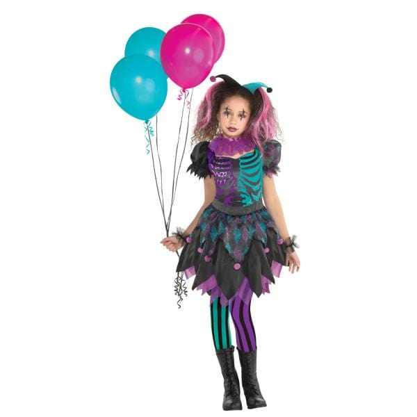 Kids Fancy Dress 9904759 Child Haunted Harlequin Costume - 10-12 Years