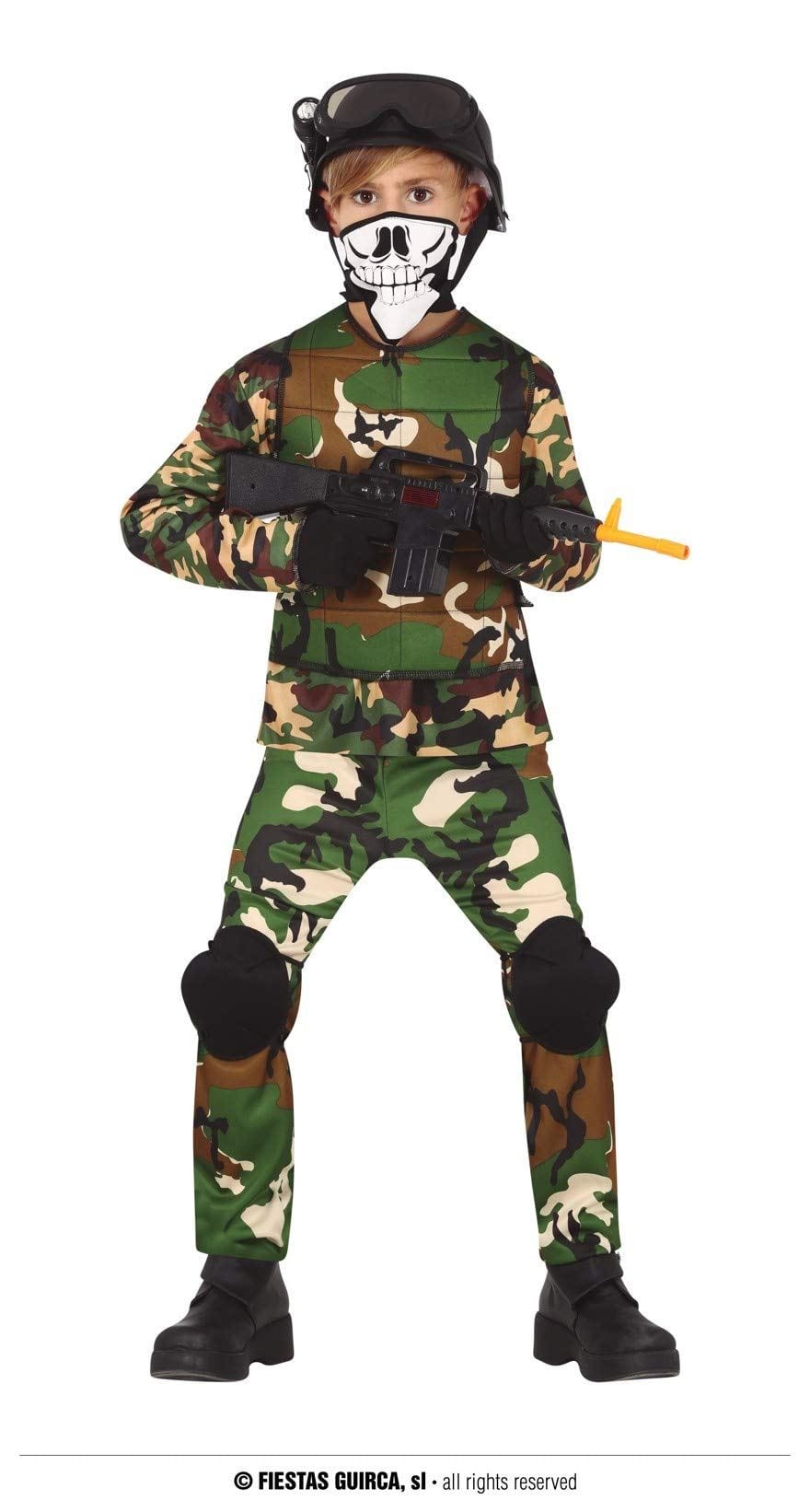 Kids Fancy Dress 77218 Child Military Boy Army Soldier Gamer Costume - 7-9 Years