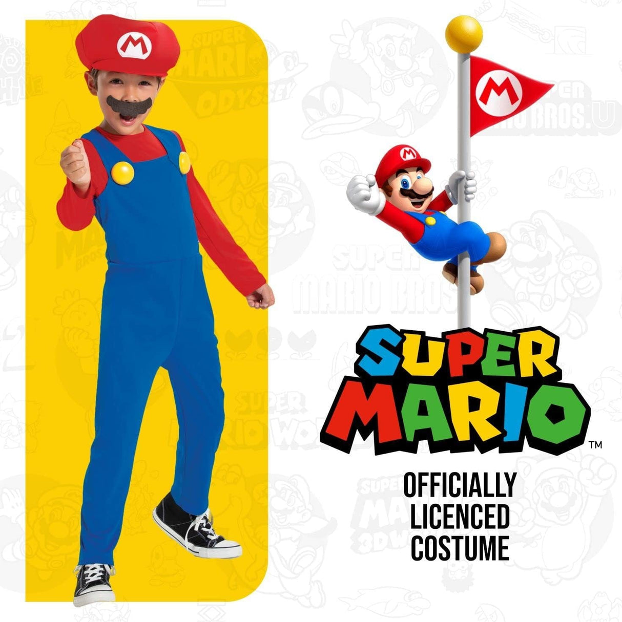 Kids Fancy Dress 1752HO01 Child Officially Licensed Super Mario Costume - M