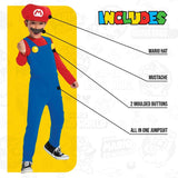 Kids Fancy Dress 1752HO01 Child Officially Licensed Super Mario Costume - M