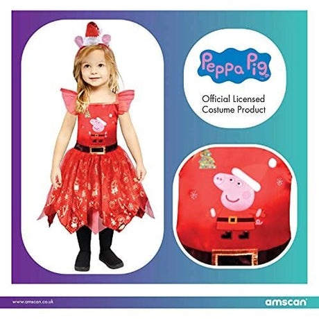 Kids Fancy Dress 9908566 Child Peppa Pig Costume Christmas Dress - 4-6 Years