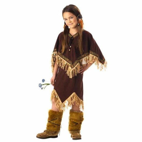 Kids Fancy Dress PRINCESS WILDFLOWER CHILDREN 6-8 YEARS Child Princess Wildflower Hippy Costume - M