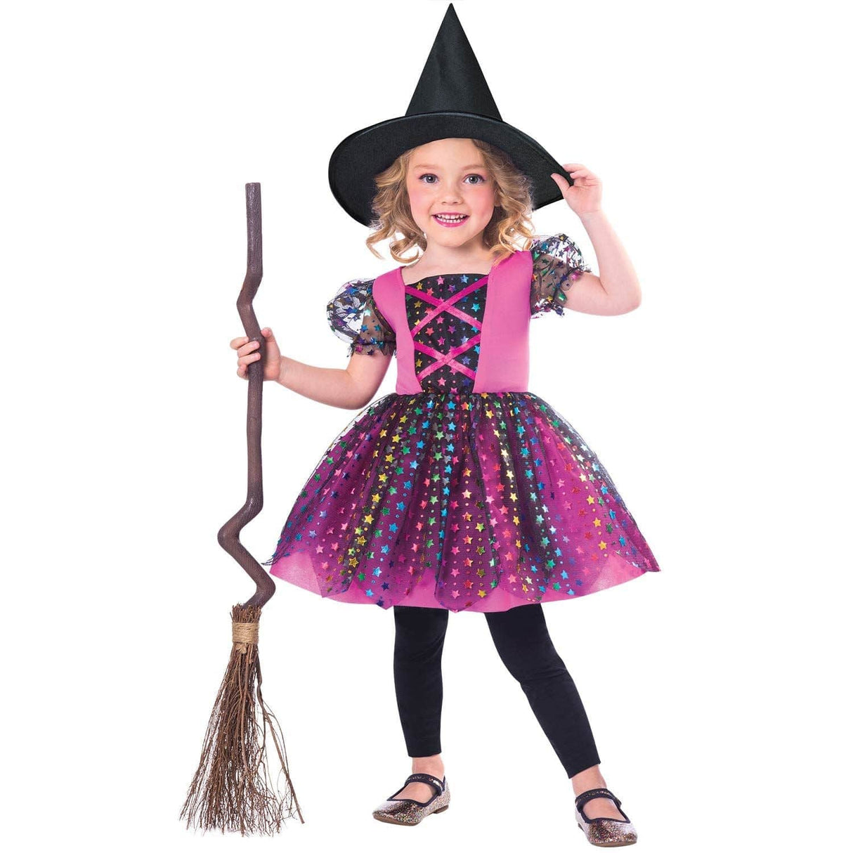 Kids Fancy Dress 9907420 Child Rainbow Witch Costume - 7-8 Years